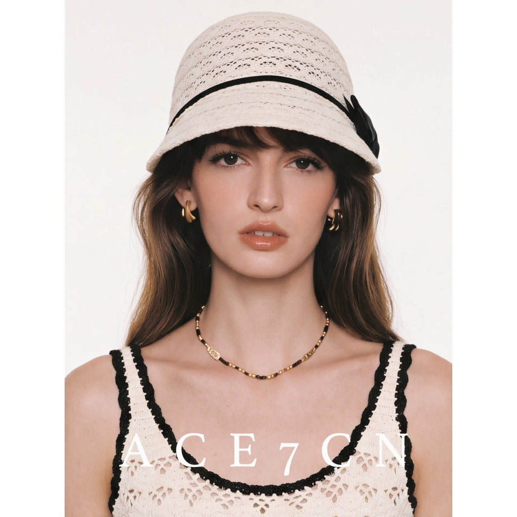 Openwork Lace Equestrian Cap — ACE7CN