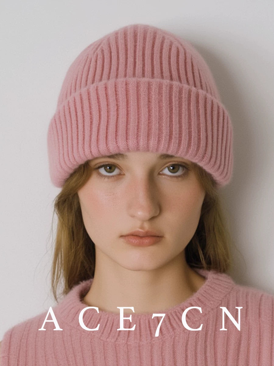 Roll-Brim Knit Beanie — ACE7CN