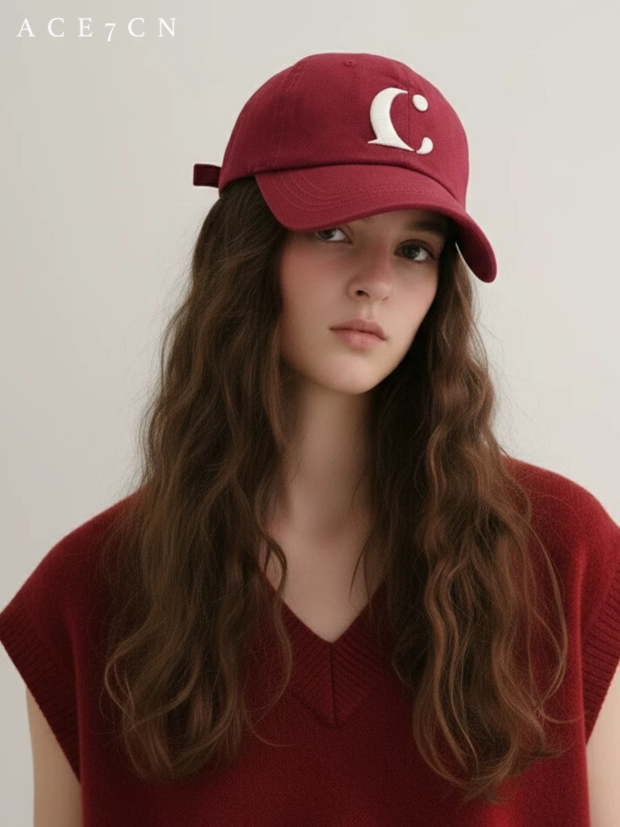 Letter C Soft-Crown Baseball Cap — ACE7CN