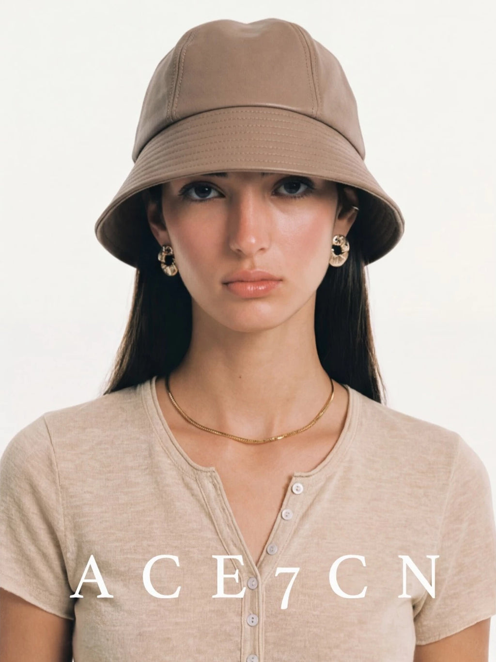 Round-Crown Cloche Bucket Hat — ACE7CN