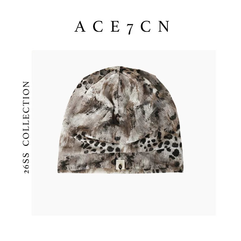 Pleated Lightweight Head Scarf Hat — ACE7CN