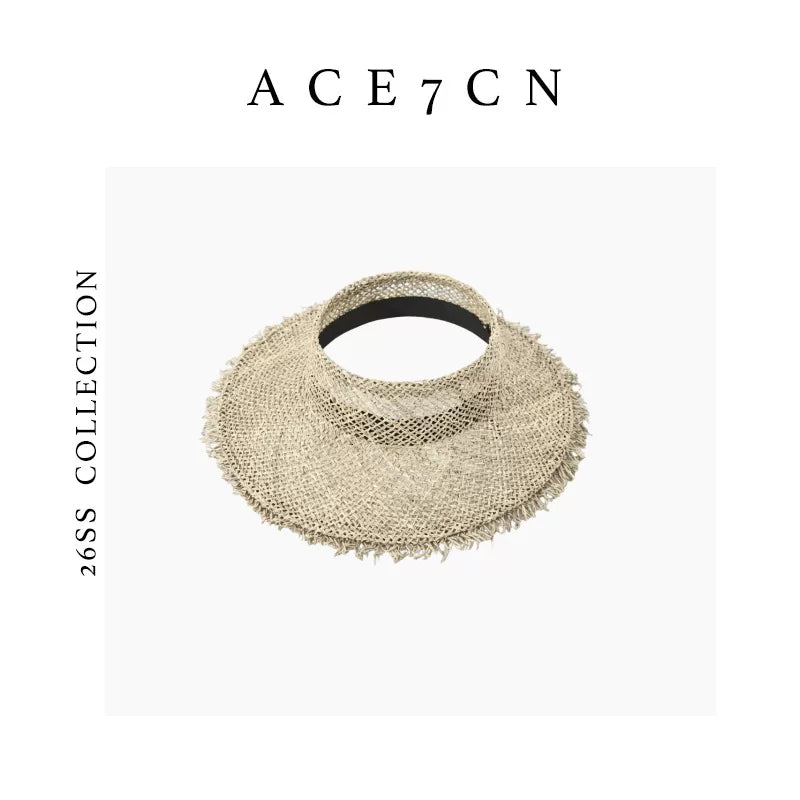 Openwork Straw Headband Visor — ACE7CN