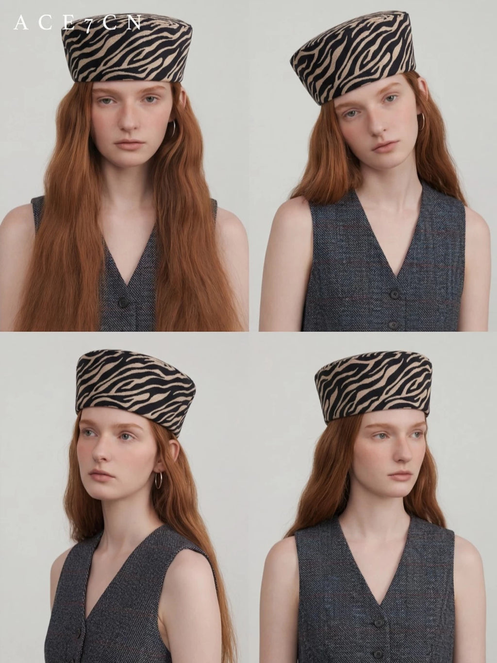 Zebra Pillbox Hat — ACE7CN