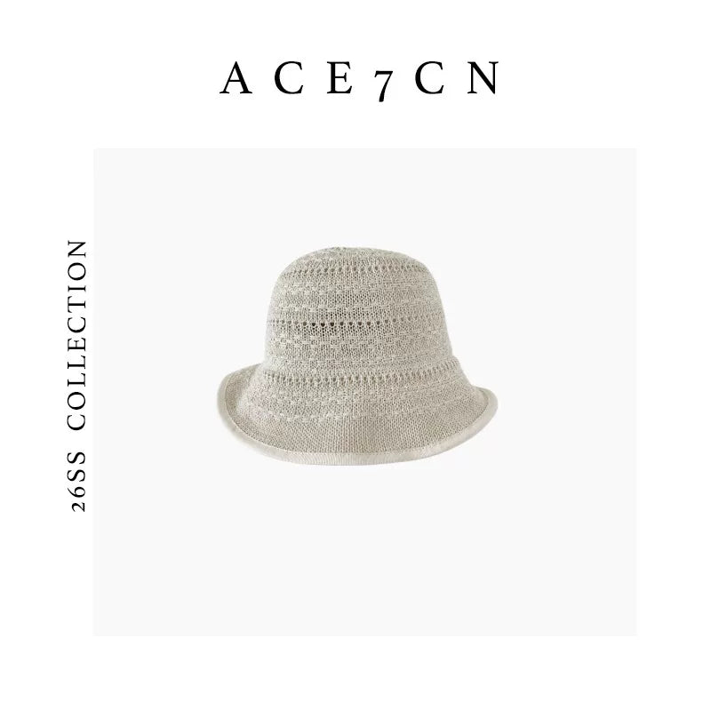 Foldable Openwork Crochet Bucket Hat — ACE7CN