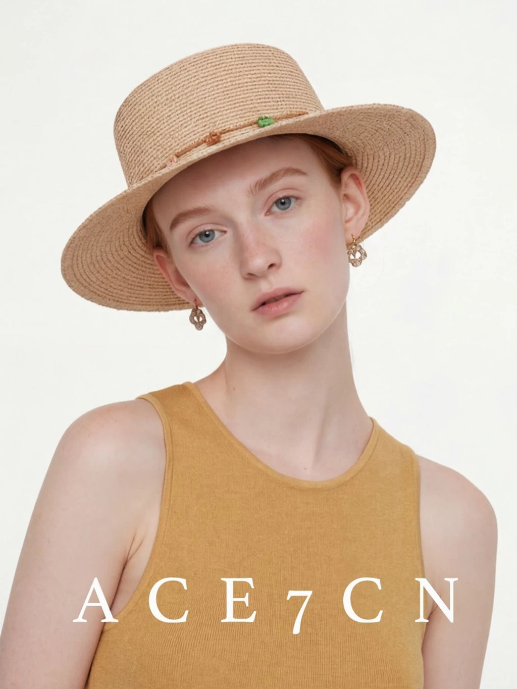 Pom-Trimmed Raffia Fedora — ACE7CN