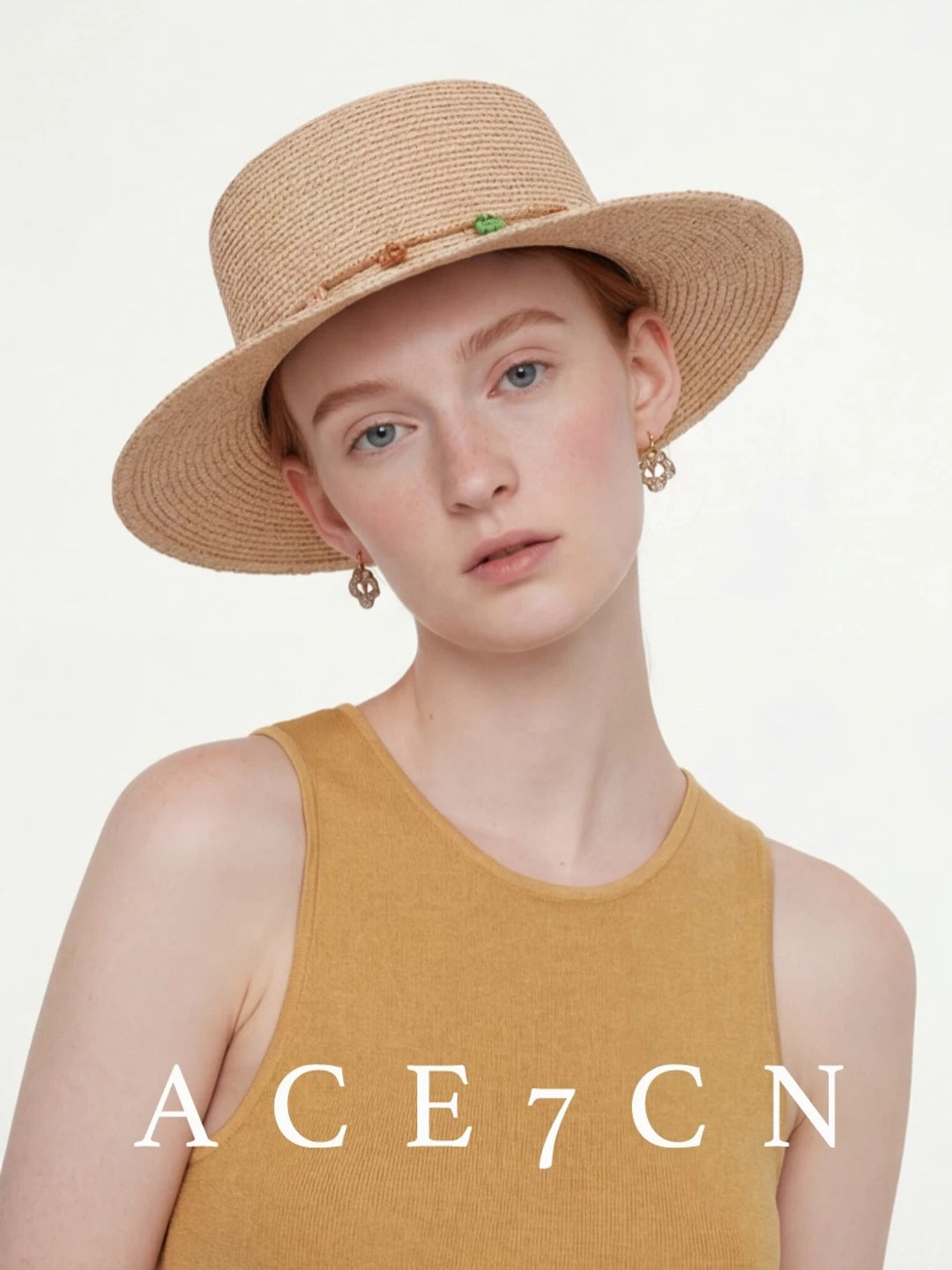 Pom-Trimmed Raffia Fedora — ACE7CN