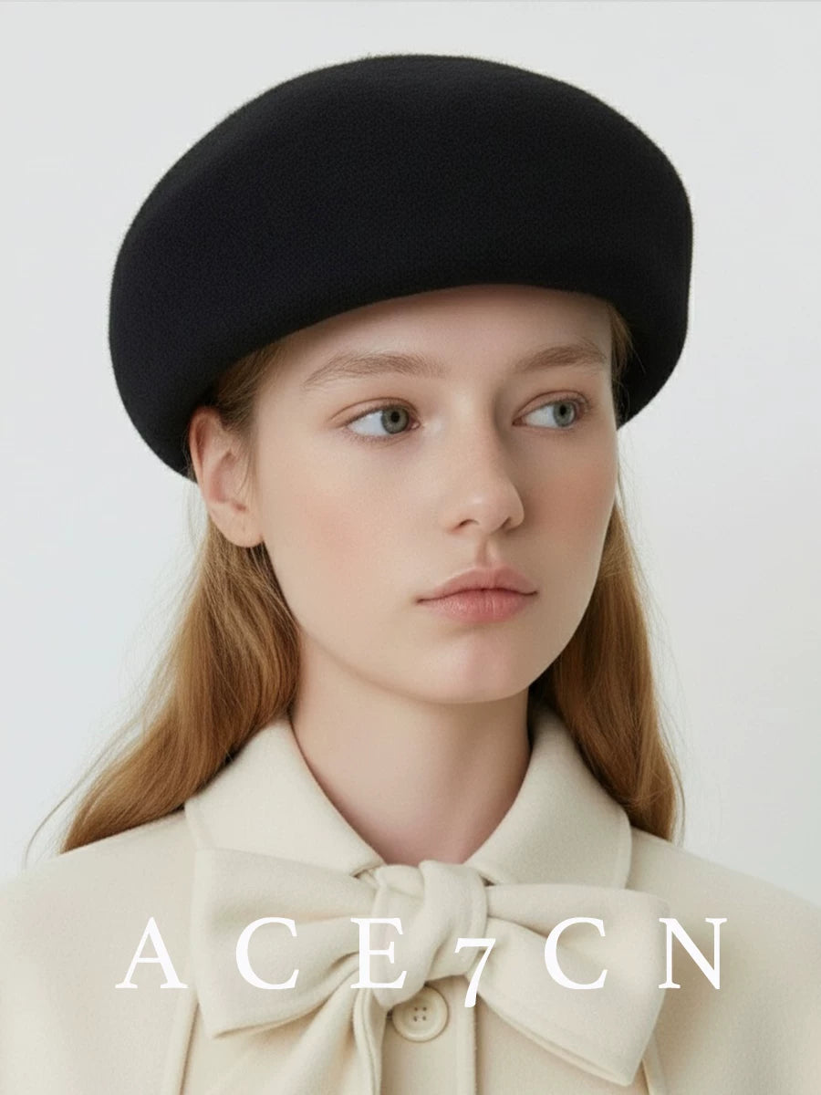 Runway Domed Wool Pillbox Hat — ACE7CN