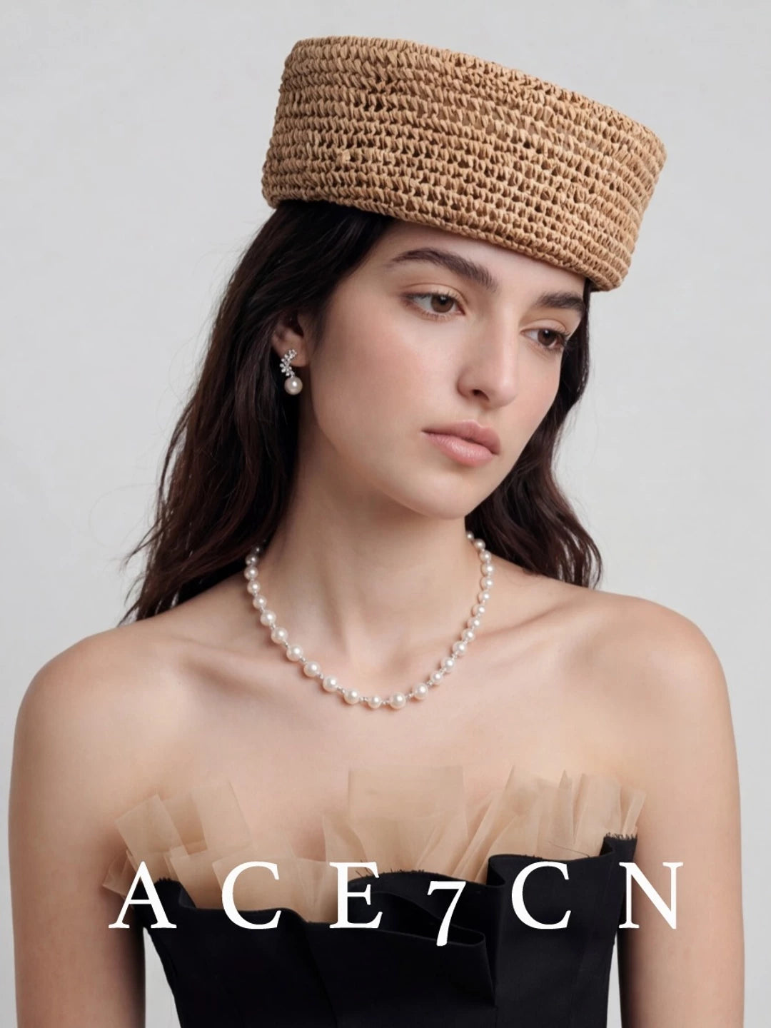 Hand-Woven Round Pillbox Hat — ACE7CN