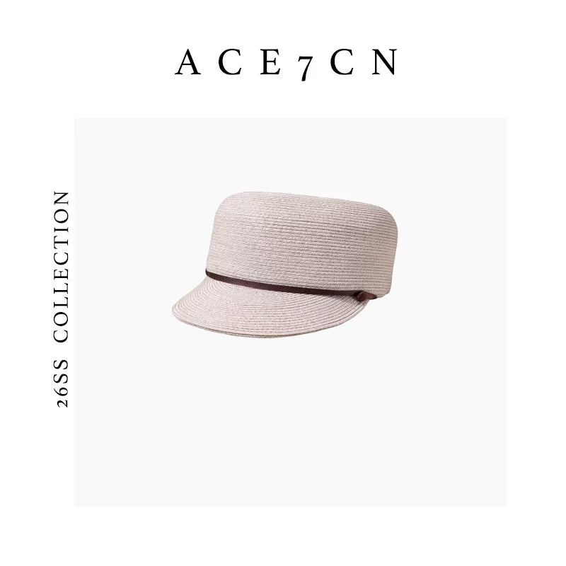 Woven Straw Riding Cap — ACE7CN
