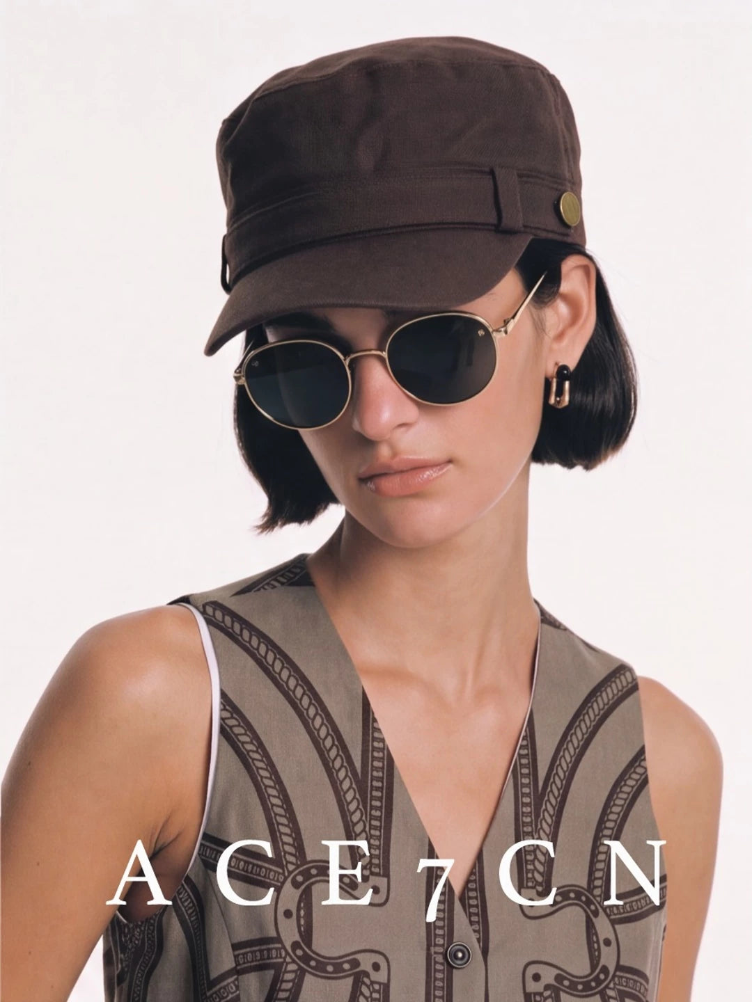Flat-Top Workwear Equestrian Cap — ACE7CN