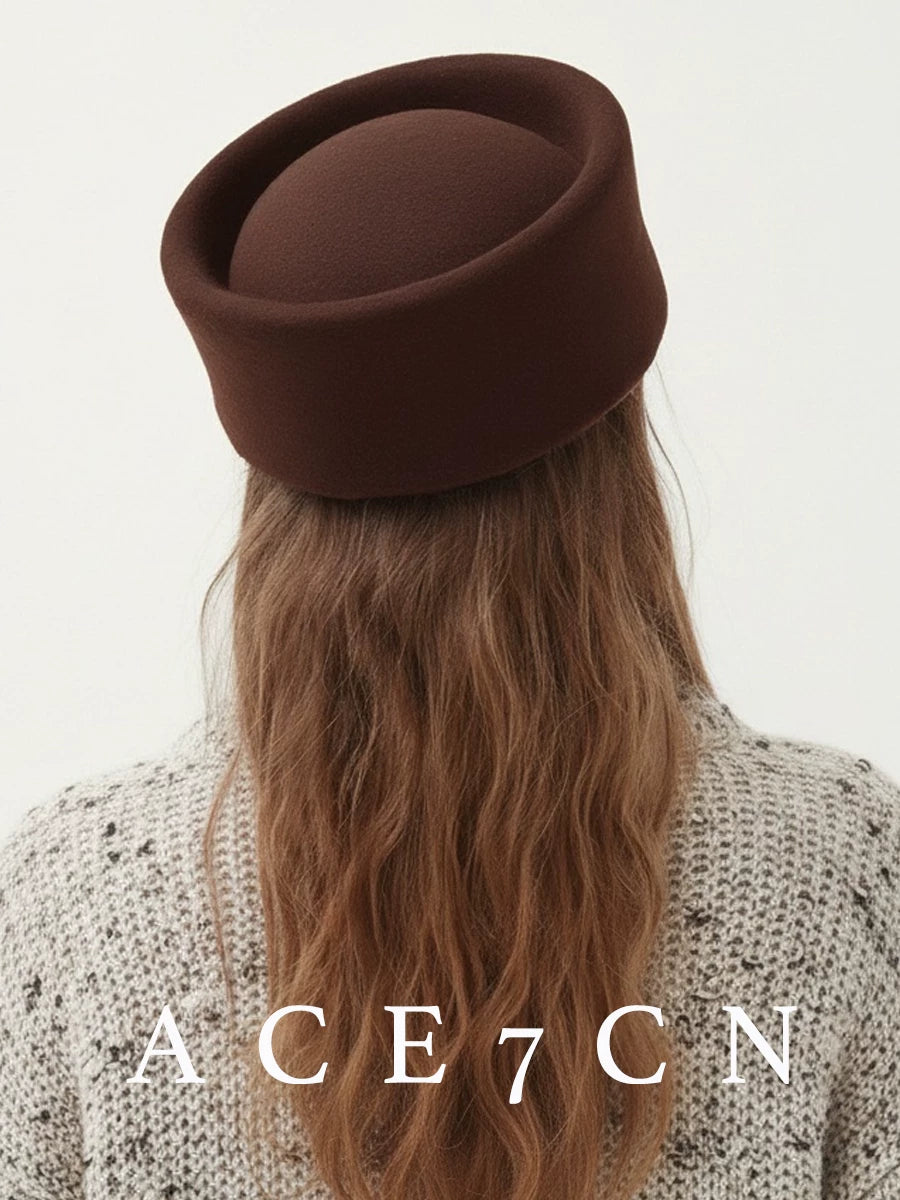 Brimless Wool Pillbox Hat — ACE7CN
