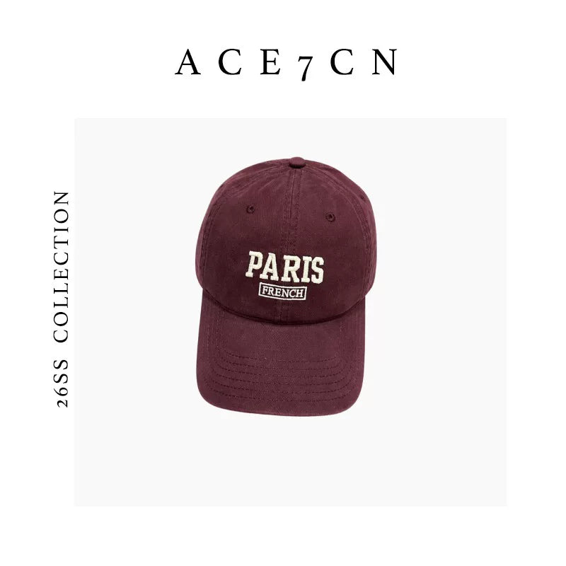 Paris-Embroidered Baseball Cap — ACE7CN