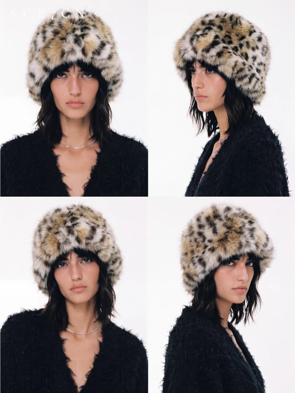 Leopard Faux-Mink Bucket Hat — ACE7CN