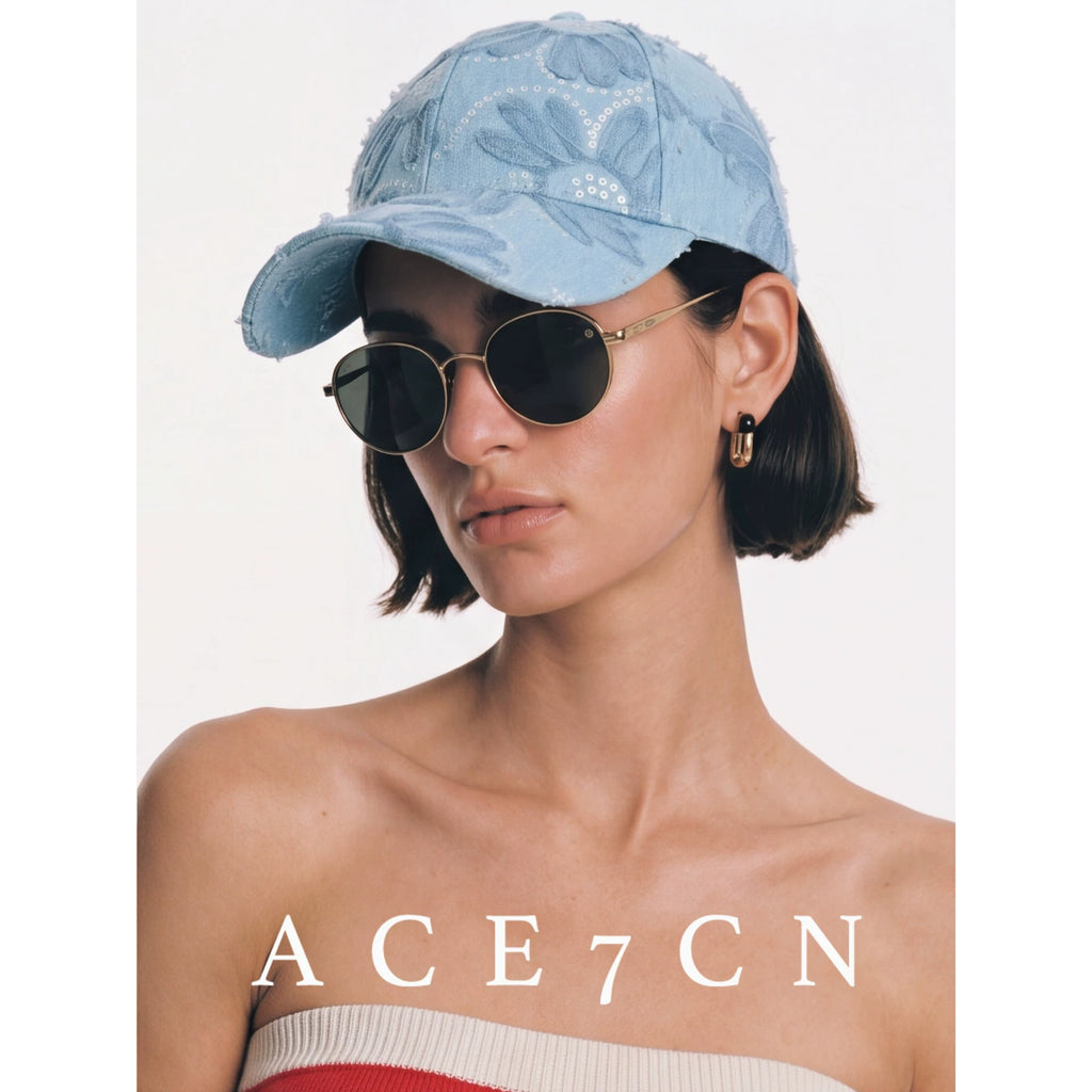 Lace-Embroidered Baseball Cap — ACE7CN