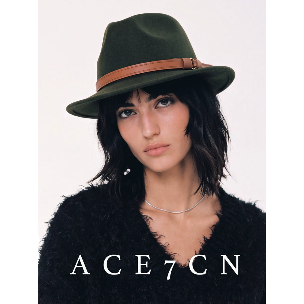 Belt-Buckle Western Panama Hat — ACE7CN