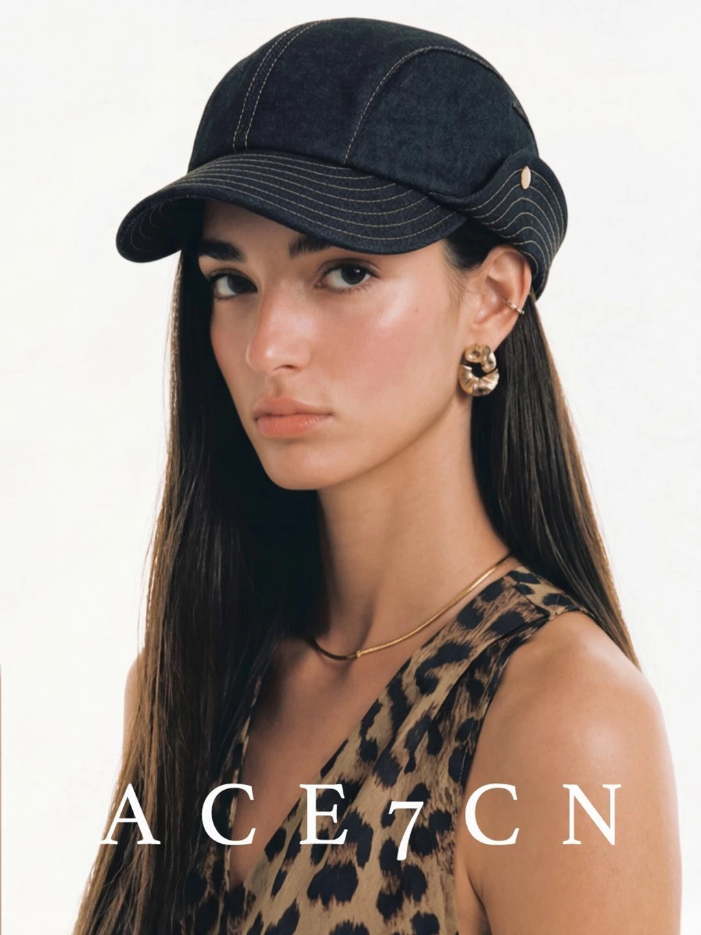 Roll-Brim Denim Bucket Hat — ACE7CN