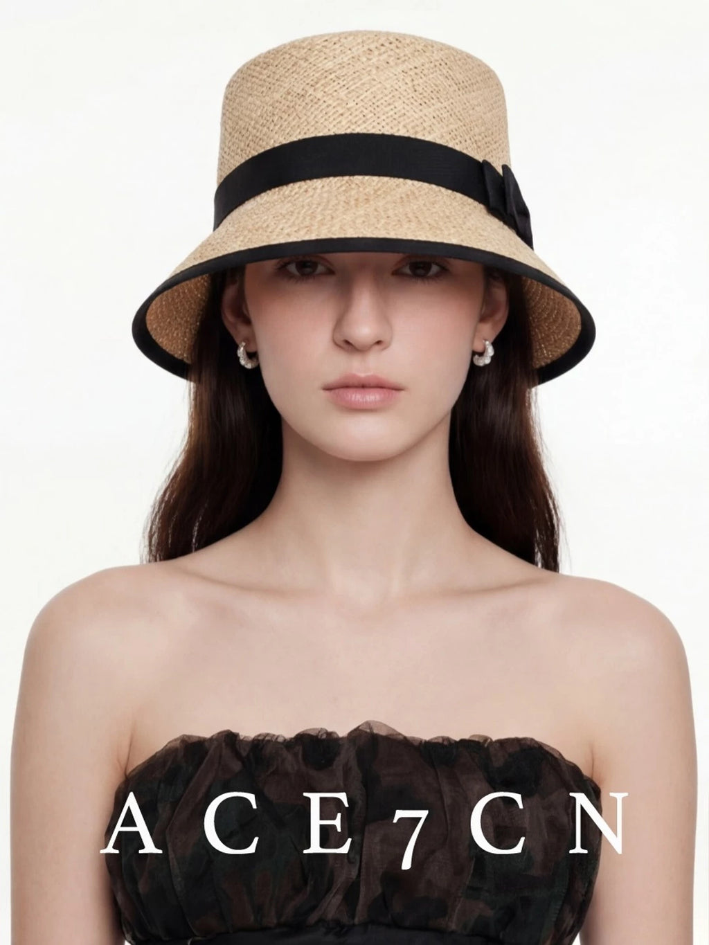Short-Brim Woven Straw Hat — ACE7CN