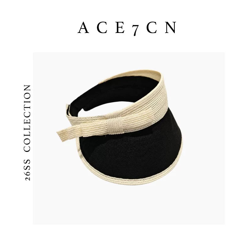 Bow-Detail Wide-Brim Visor — ACE7CN