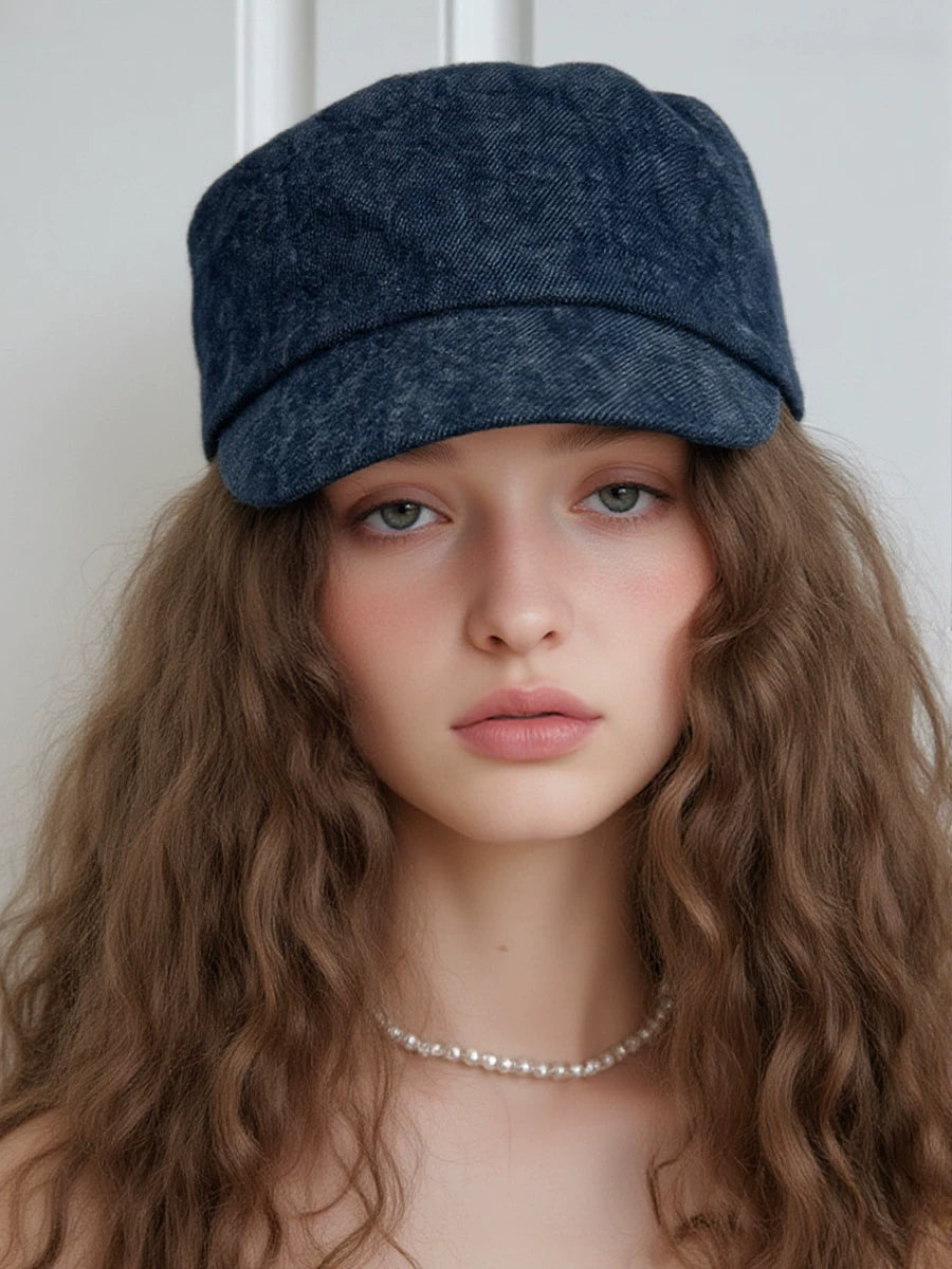 Denim Newsboy Cap — ACE7CN