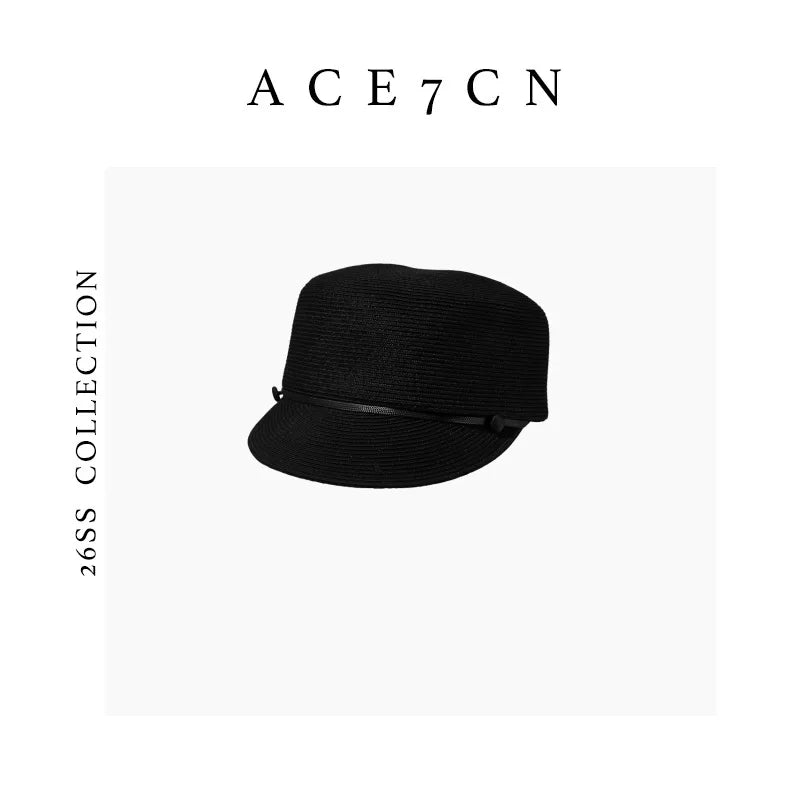 Woven Straw Riding Cap — ACE7CN