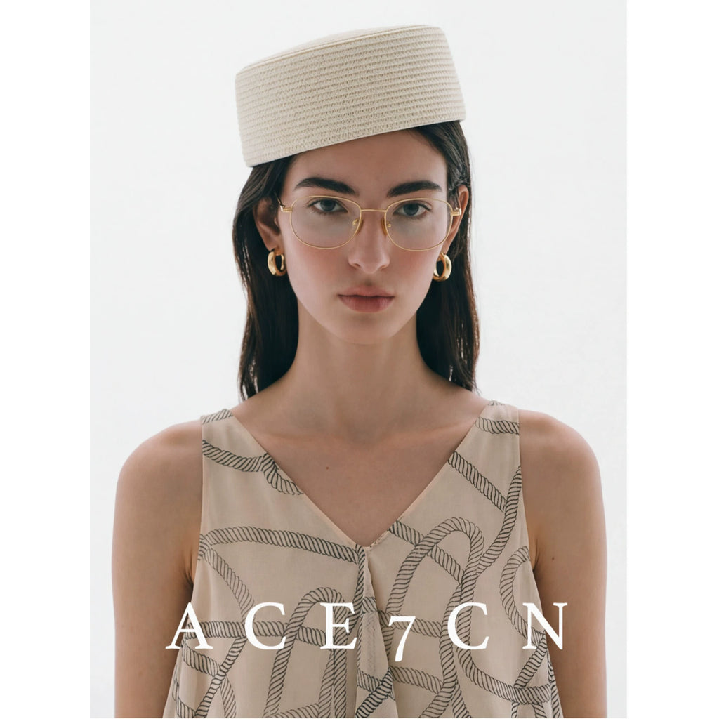 Round Straw Pillbox Hat — ACE7CN