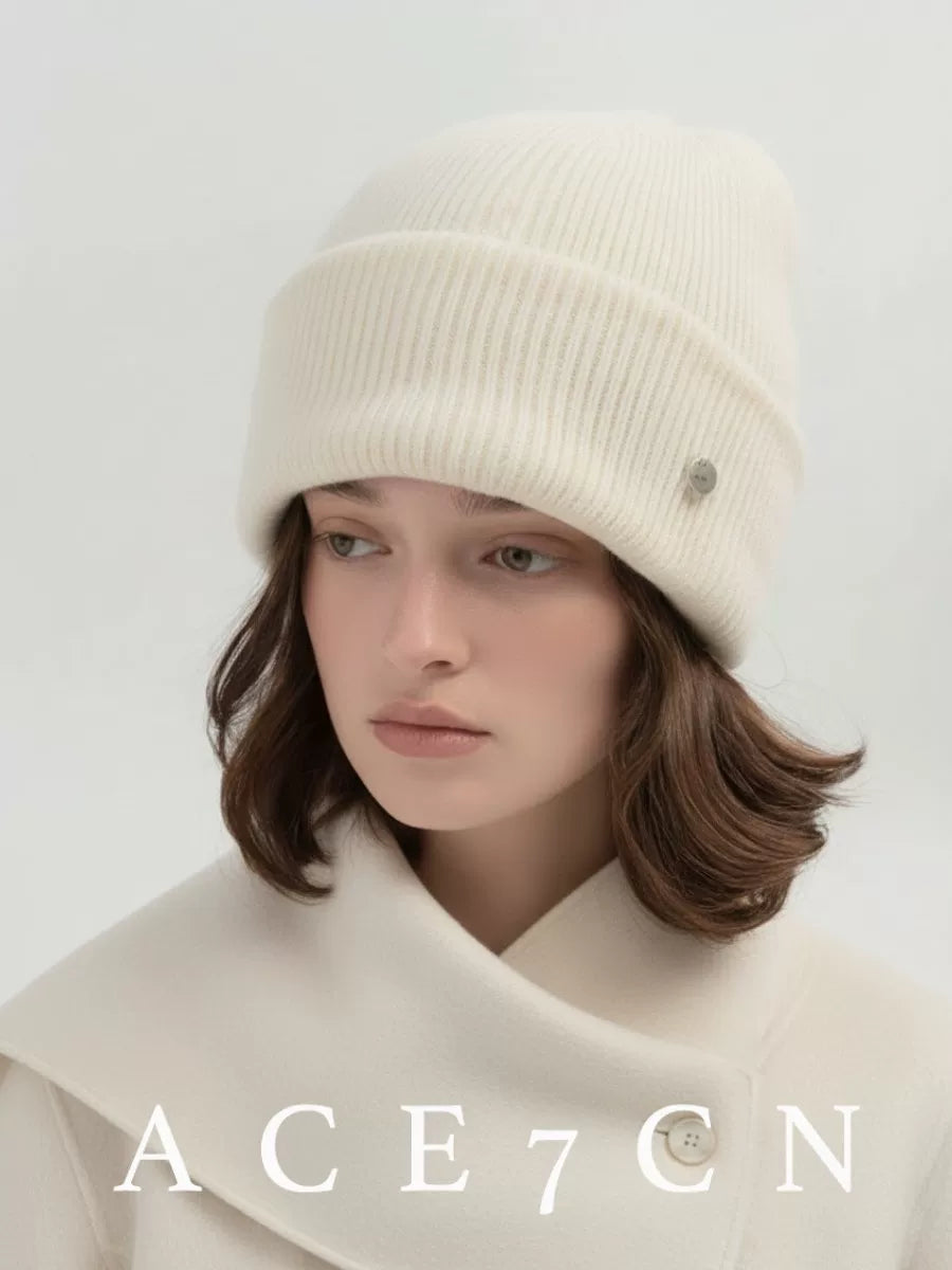 Roll-Brim Wool Ear-Flap Beanie — ACE7CN