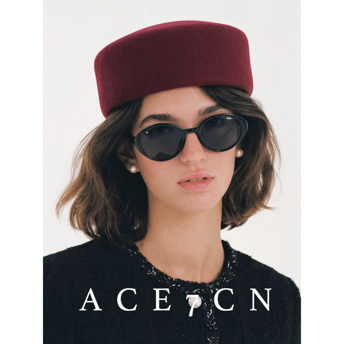 British Vintage Pillbox Hat 100 Wool pillbox Hepburn