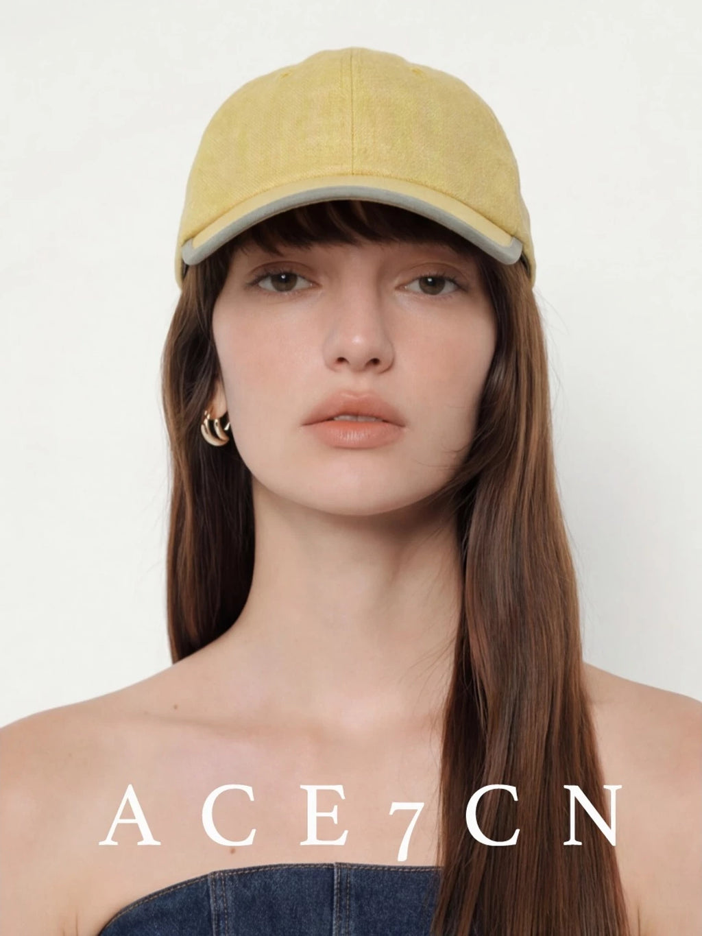 Bound-Edge Linen Baseball Cap — ACE7CN