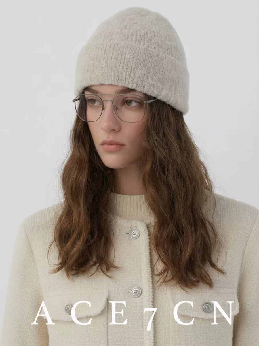 Cuffed Alpaca Bouclé Beanie — ACE7CN