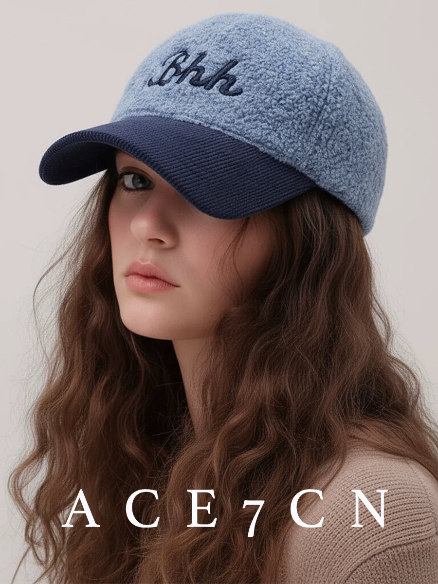 Sherpa-Panel Corduroy Baseball Cap — ACE7CN