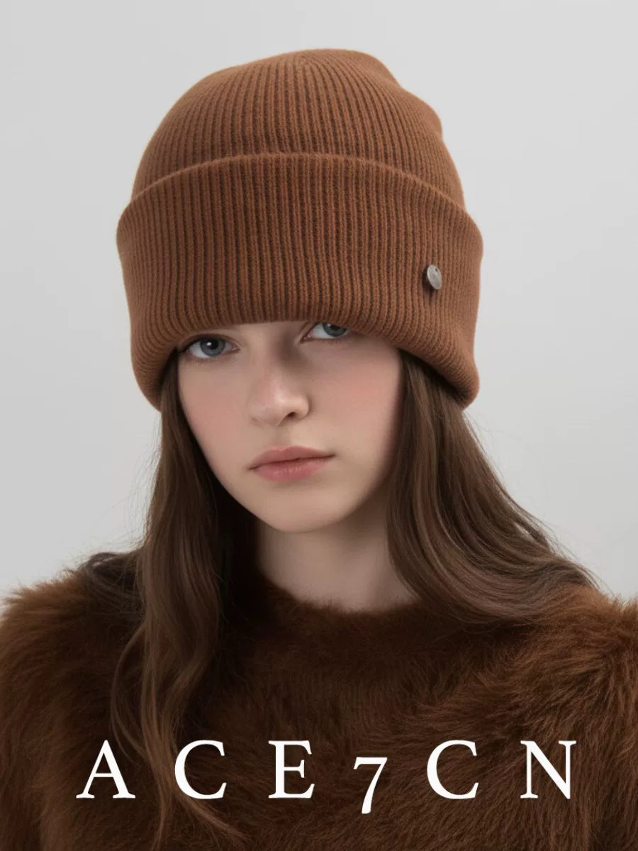 Roll-Brim Wool Ear-Flap Beanie — ACE7CN