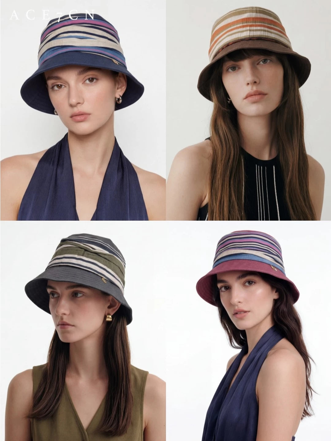 Fine Multi-Stripe Bucket Hat — ACE7CN