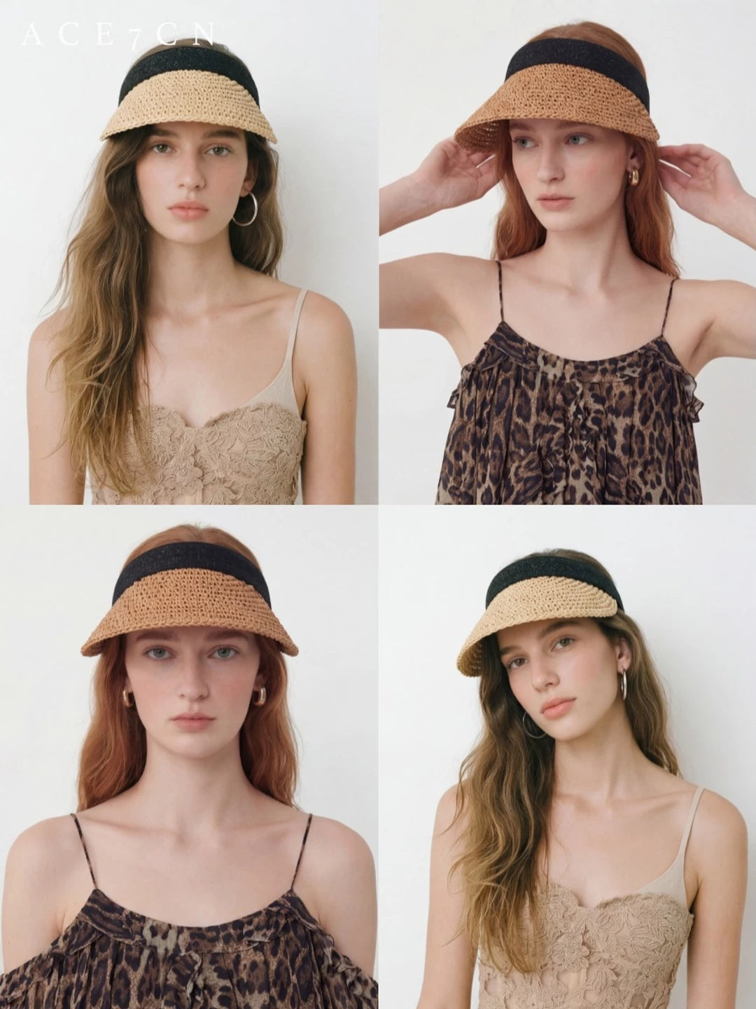 Glitter-Thread Headband Visor — ACE7CN