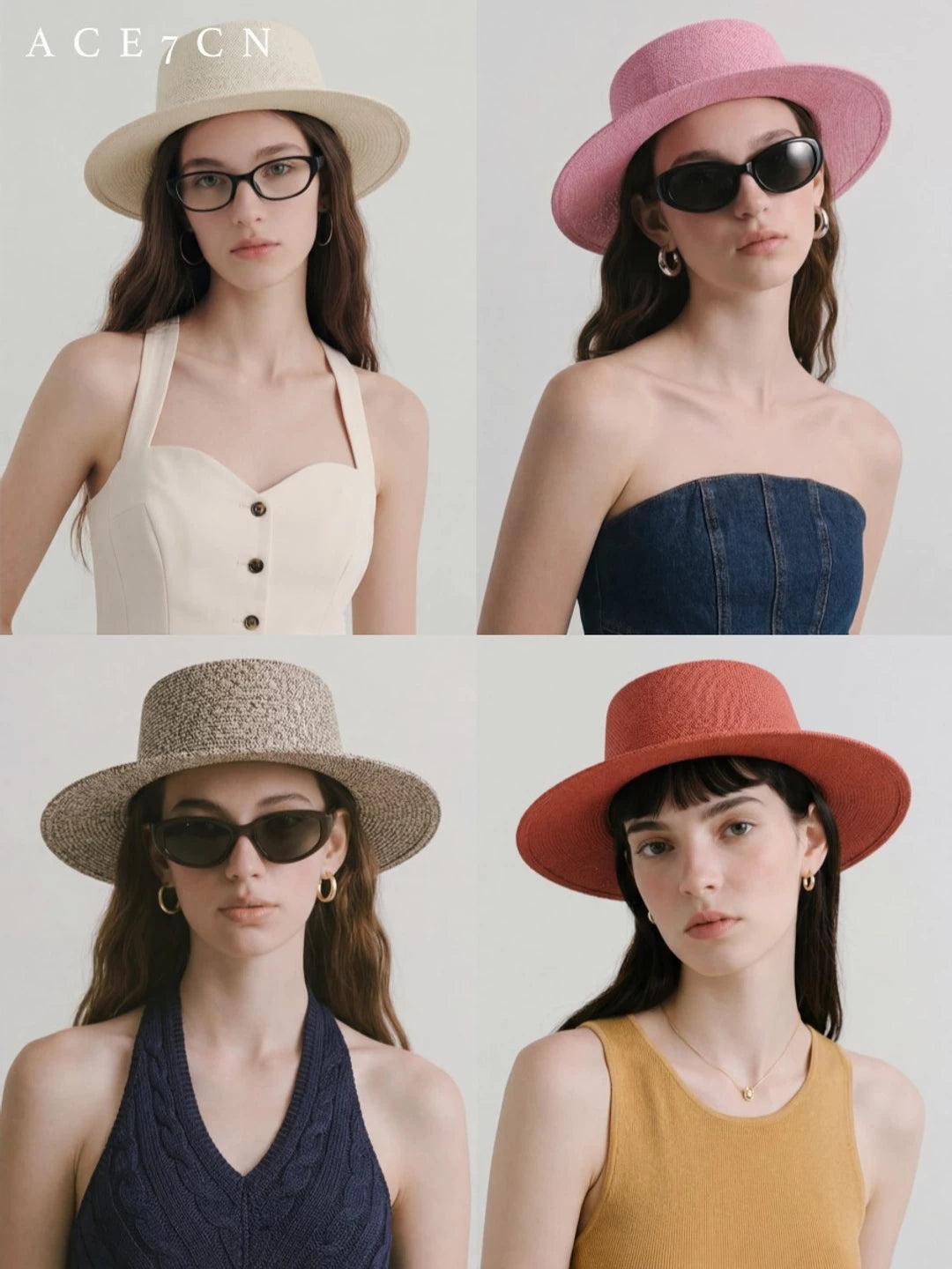 Short-Brim Straw Cowboy Hat — ACE7CN