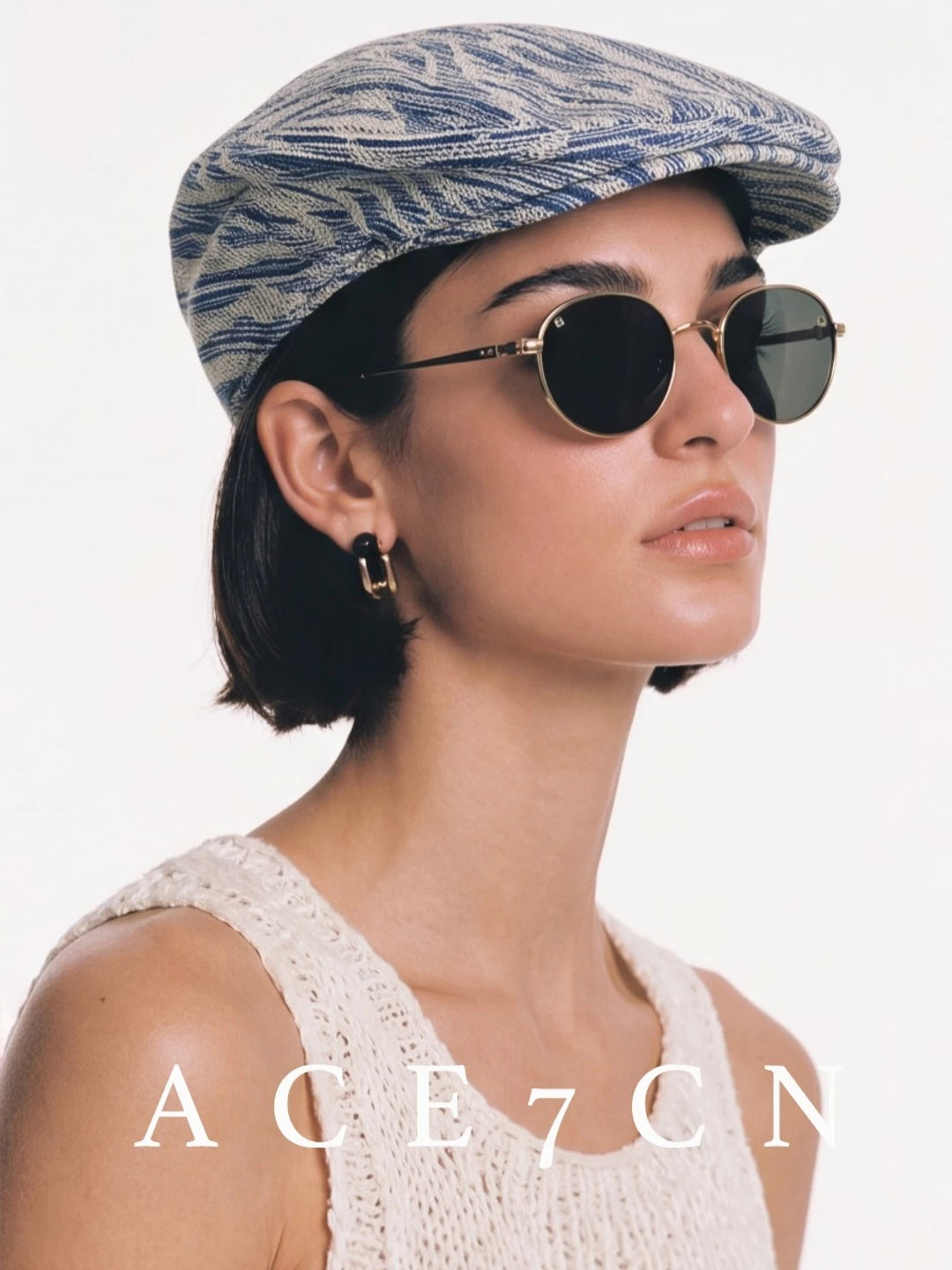 Branch-Texture Flat Cap — ACE7CN