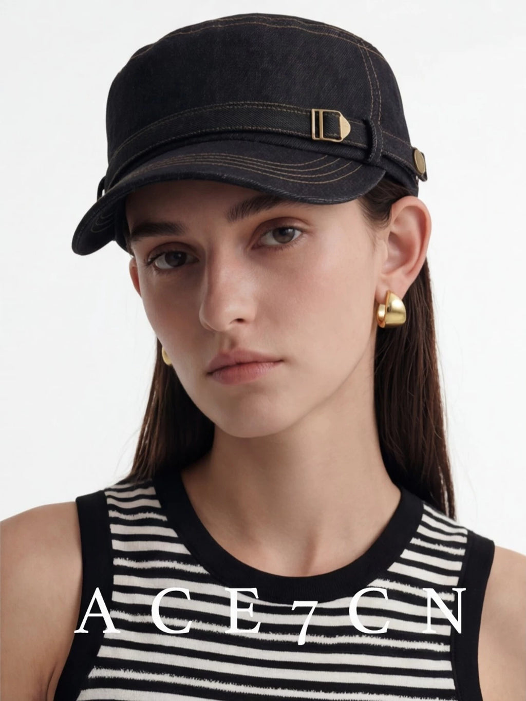 Breathable Denim Equestrian Cap — ACE7CN