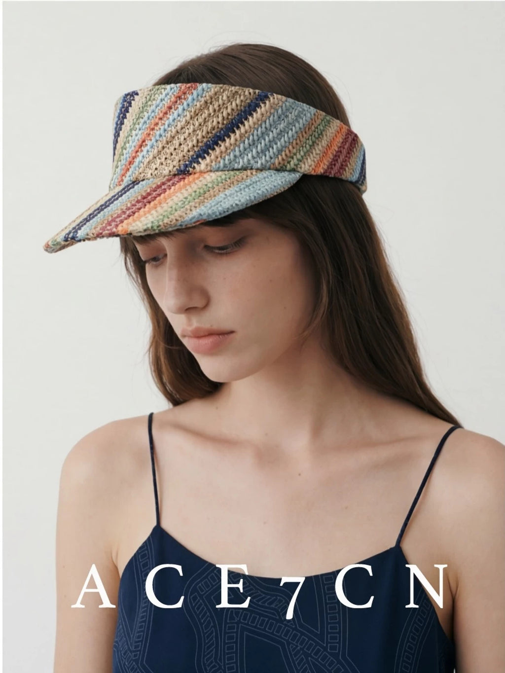 Hand-Woven Straw Headband Visor — ACE7CN