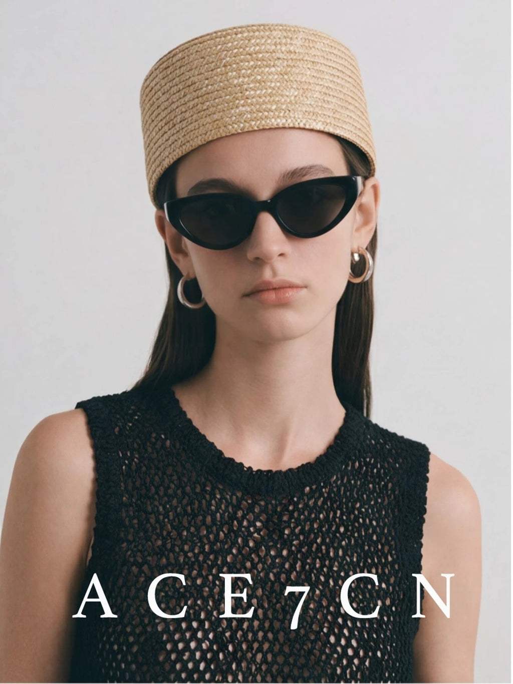 Multicolor Straw Pillbox Hat — ACE7CN