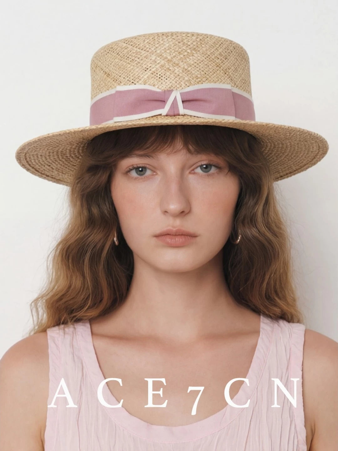 Madrid Resort Natural Natural-Straw Dress Hat Hepburn-Style