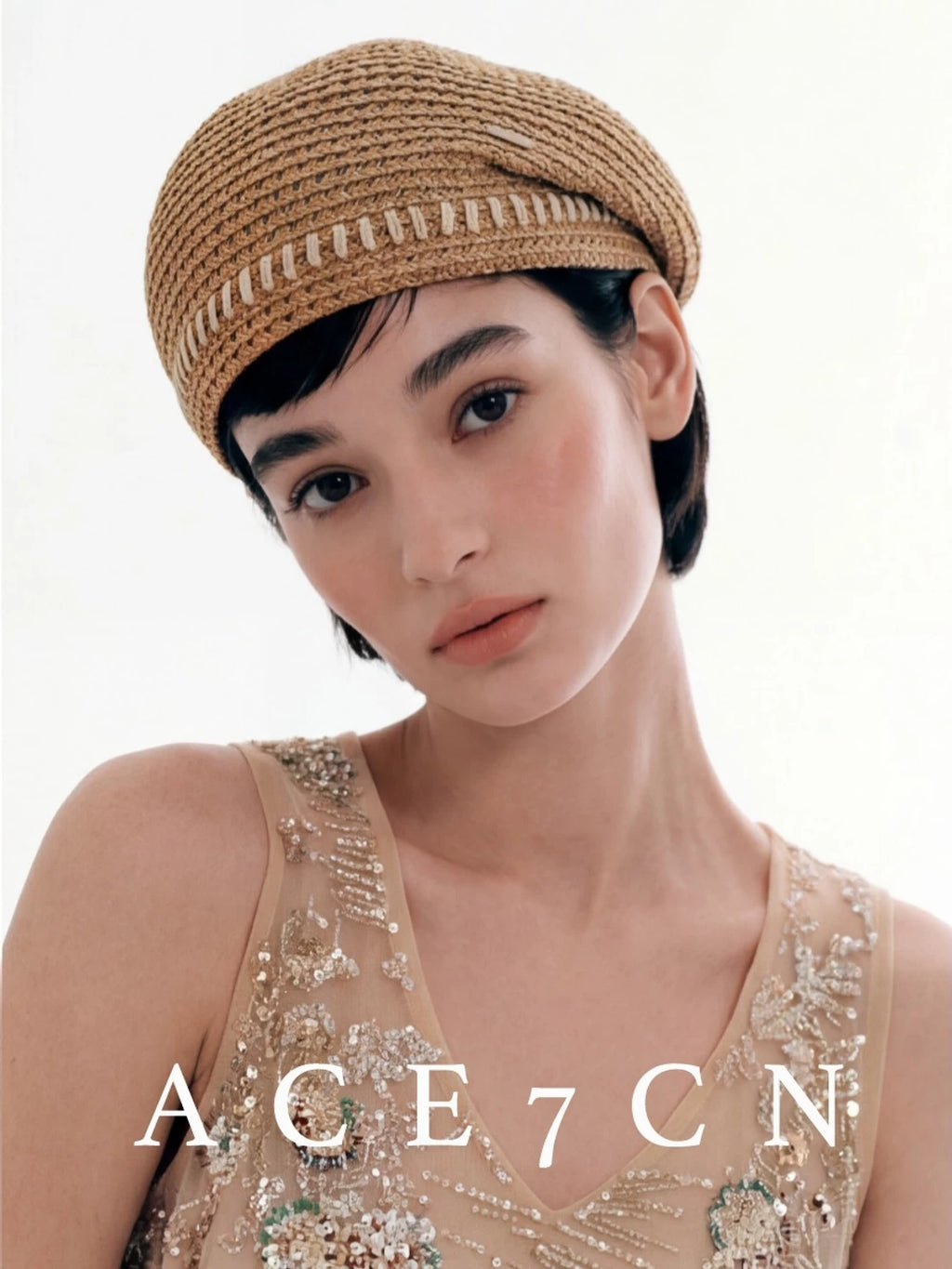 Hand-Stitched Pillbox Beret — ACE7CN