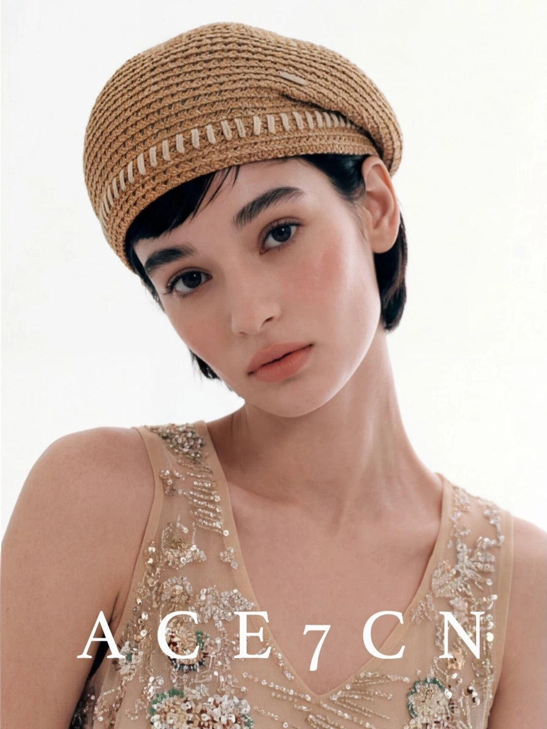 Hand-Stitched Pillbox Beret — ACE7CN