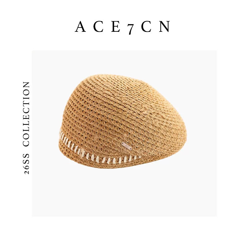 Hand-Stitched Pillbox Beret — ACE7CN