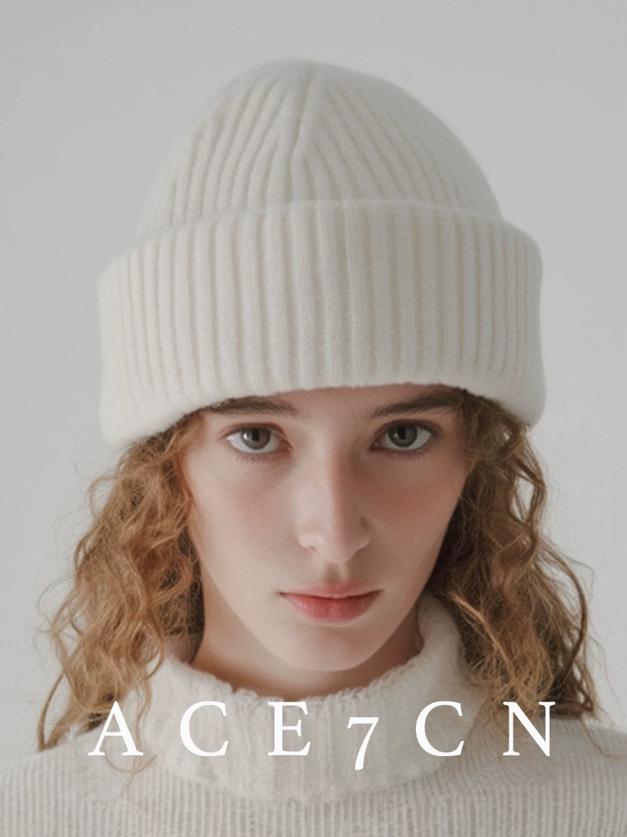 Roll-Brim Knit Beanie — ACE7CN