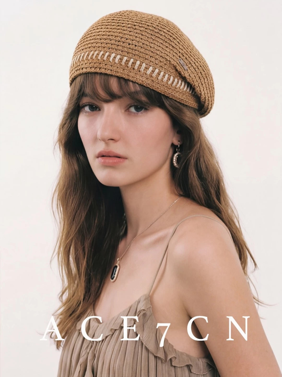 Hand-Stitched Openwork Painter Beret — ACE7CN