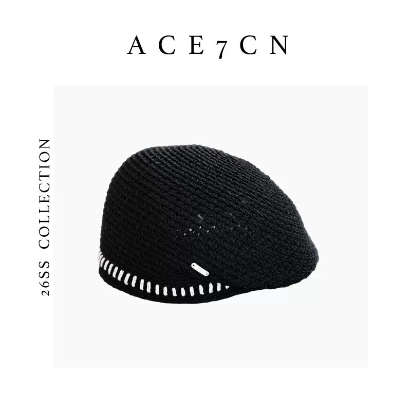 Hand-Stitched Pillbox Beret — ACE7CN