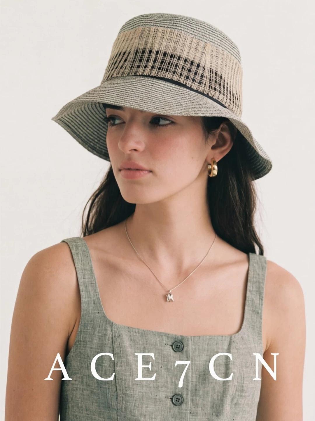 Gray Runway Straw Fedora — ACE7CN