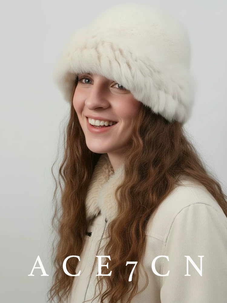 Woven Angora Snow Hat — ACE7CN