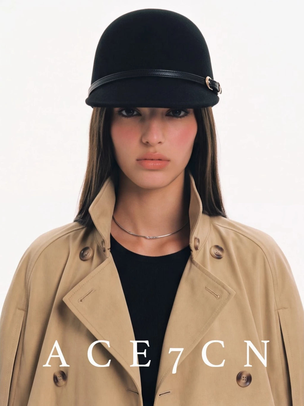 Sculpted Wool Felt Riding Cap — ACE7CN
