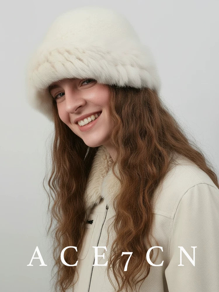 Woven Angora Snow Hat — ACE7CN