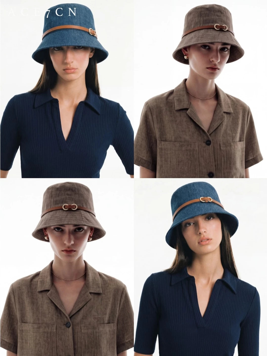 Soft Cotton-Linen Bucket Hat — ACE7CN